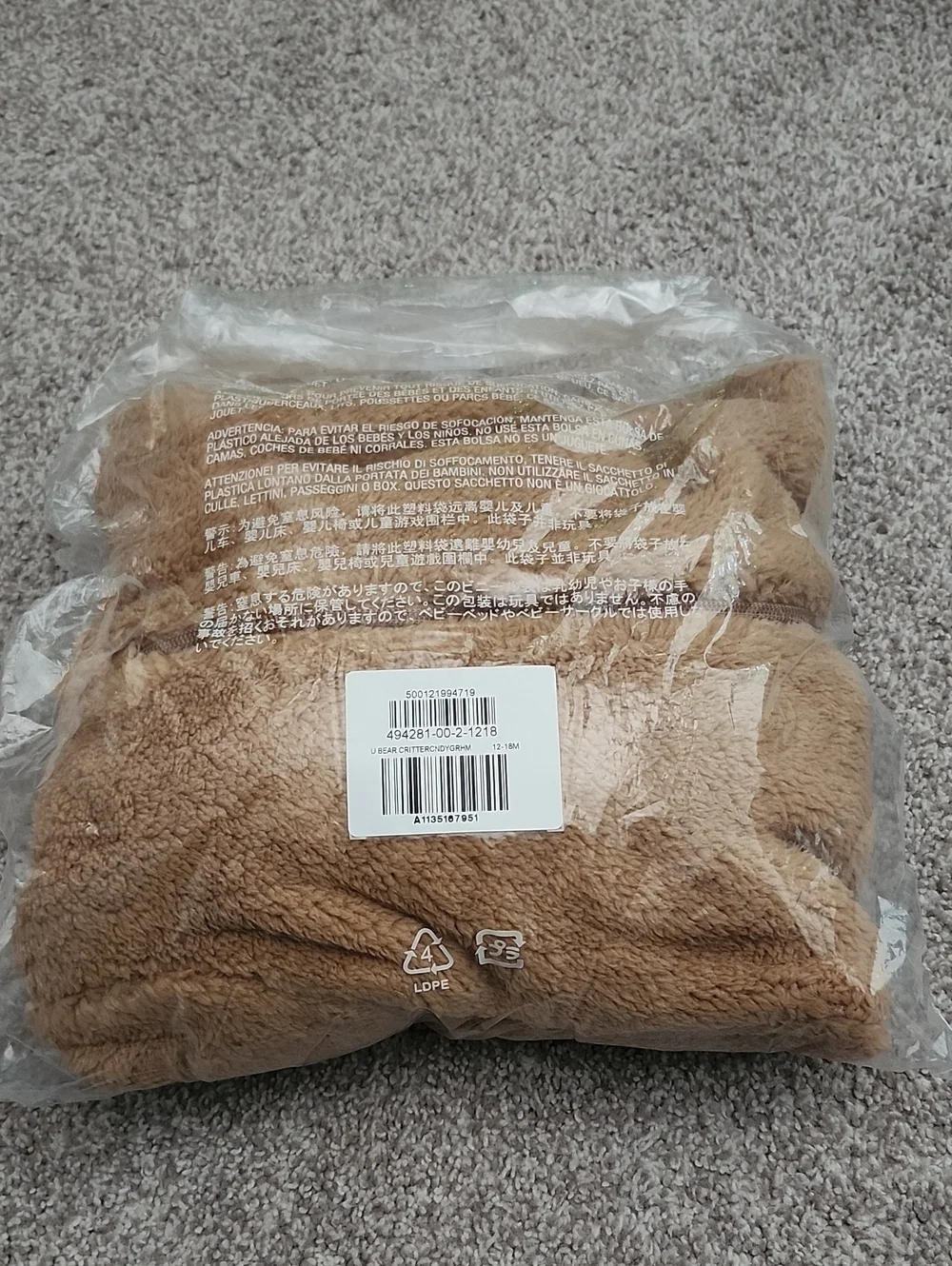 Unisex Bear-Critter Sherpa One-Piece for Baby | Old Navy